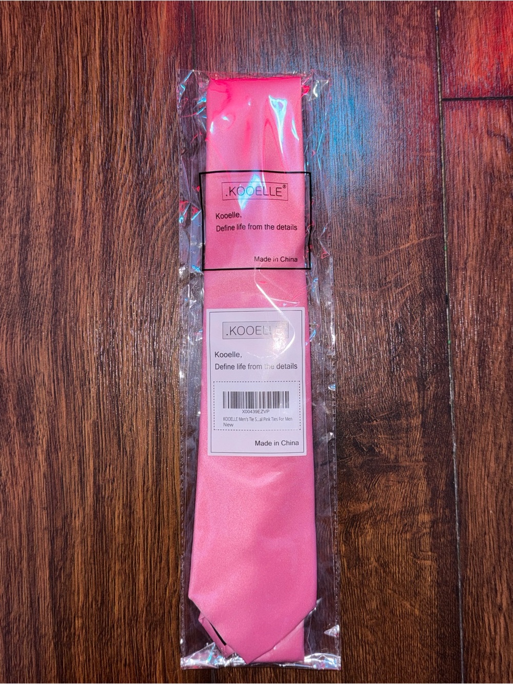 Pink Satin Men's Tie